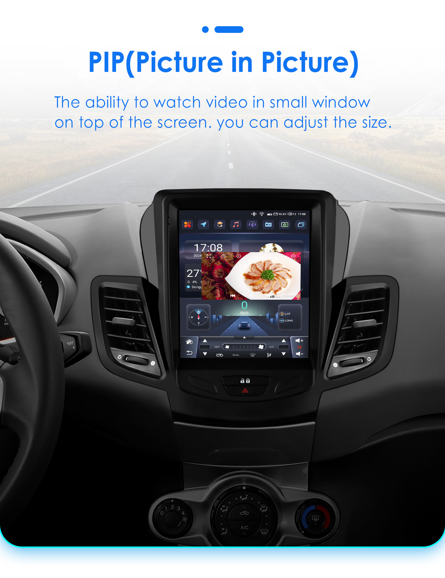 Central Control Navigation Is Suitable for Ford Fiesta 09-16 Models with Vertical Screen Bluetooth Player Multimedia Navigation System