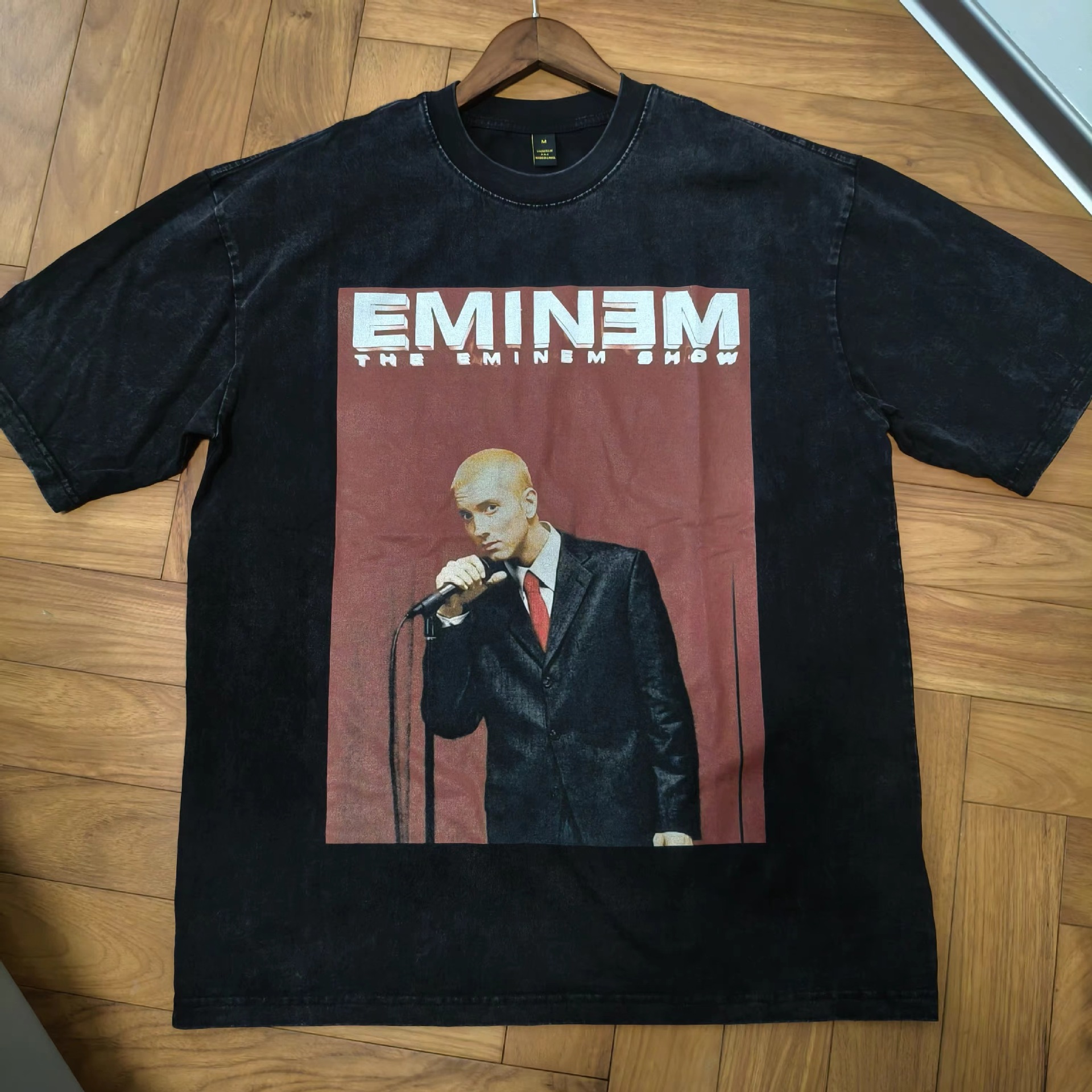 TKPA American hiphop retro trendy brand Am printing high street washing old cotton heavy short-sleeved T-shirt men