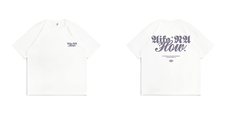 Camiseta masculina de marca de moda americana, manga curta, solta, tamanho grande, 220g, camisa de casal de hip hop de rua_voghion.com