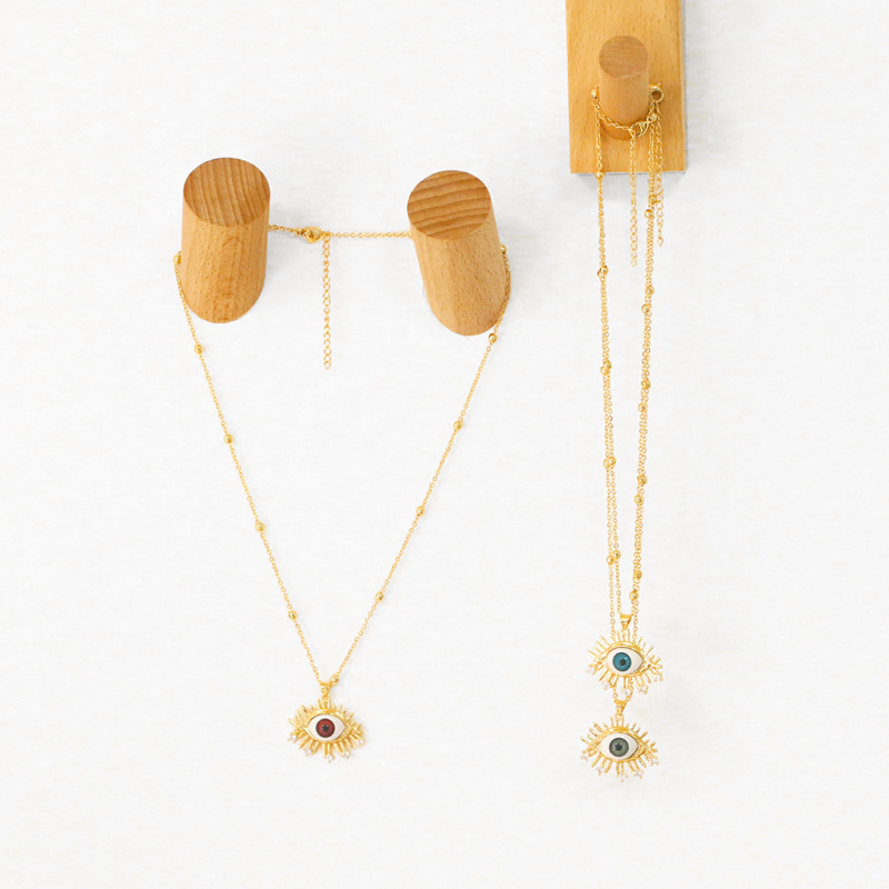 devilu0027s eye fashion sweater chain necklace wholesale jewelry Nihaojewelry