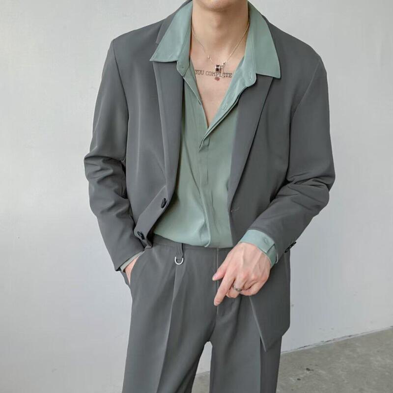 Japanese men's small suit Korean fashion handsome ins fried street casual suit Hong Kong style ruffian handsome dk uniform coat