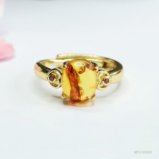 Yuyu natural amber ring flower pepper love ring ring ring jewelry women factory wholesale generation HP3120502