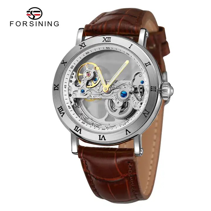 Fusini forsining Fashion Double-sided Hollow Watch Carved Movement Automatic Mechanical Watch_voghion.com