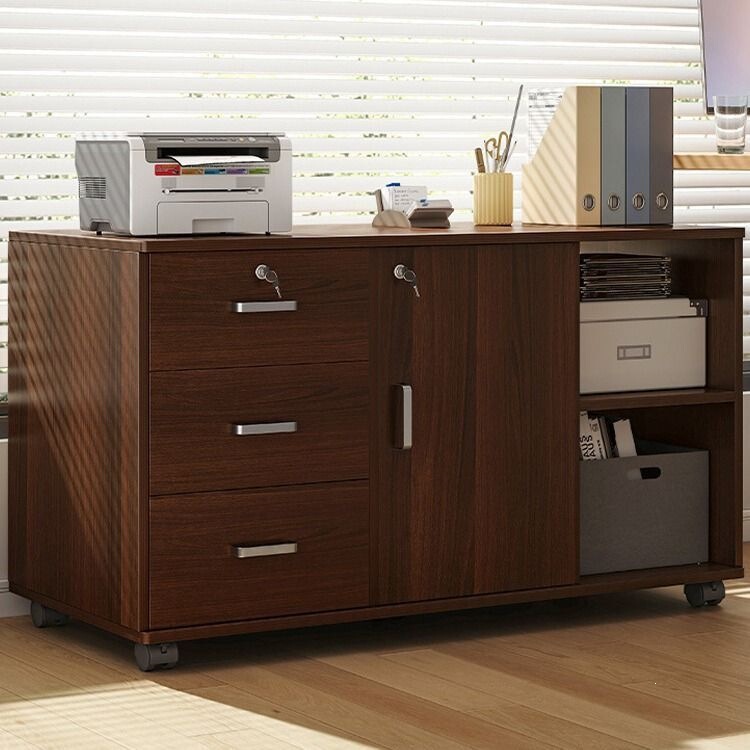 Office-Specific Filing Cabinet, Simple Style for Home Use, Lockable File Storage Cabinet, Movable Living Room Storage Rack, File Cabinet