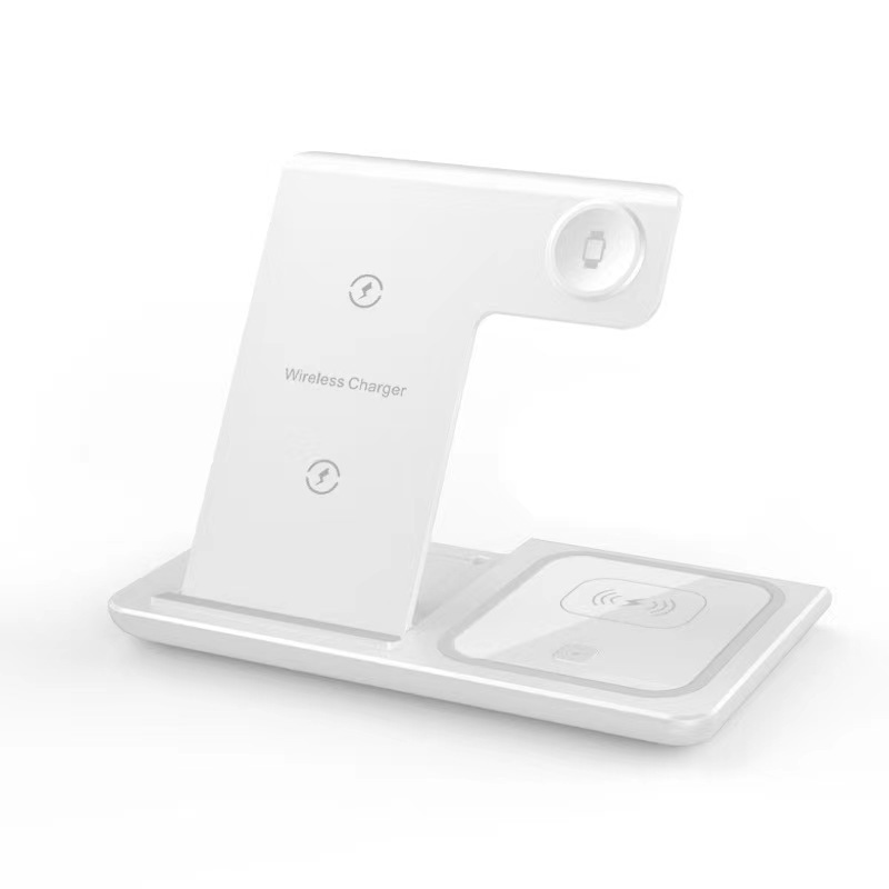 Cargador inalámbrico tres en uno plegable de 15w, adecuado para teléfonos móviles Apple, carga inalámbrica para auriculares y relojes Apple.