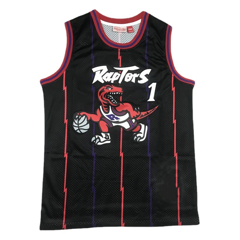Verano transfronterizo Jersey Raptors 1 # McGrady 15 Carter vintage baloncesto uniforme bordado chaleco entrenamiento pantalones cortos hombres y mujeres