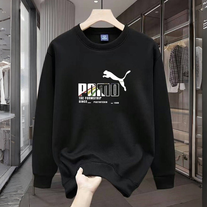 Autumn and Winter Round Neck Comfortable Men's Versatile Fleece Thickened Spring Trendy Brand Casual Oversized Base Sweatshirt Trendy Brand Autumn and Winter Round Neck Comfortable Men's Versatile Fleece Thickened Spring Trendy Brand Casual Oversized Base Sweatshirt Trendy Brand