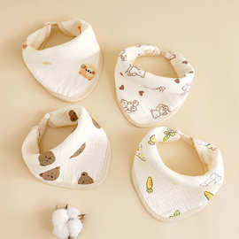 新生婴儿纯棉纱布方巾婴儿三角巾围嘴柔软吸水宝宝洗脸小毛巾批发