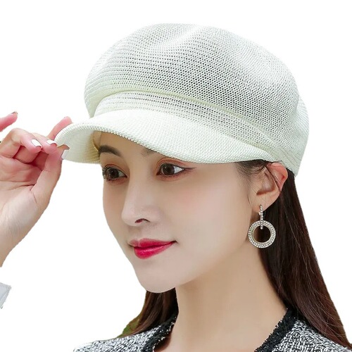 Summer Women's Octagonal Hat Breathable Bell Hat Spring Outing Sunshade Grass Hat Fashion British Duckbill Hat