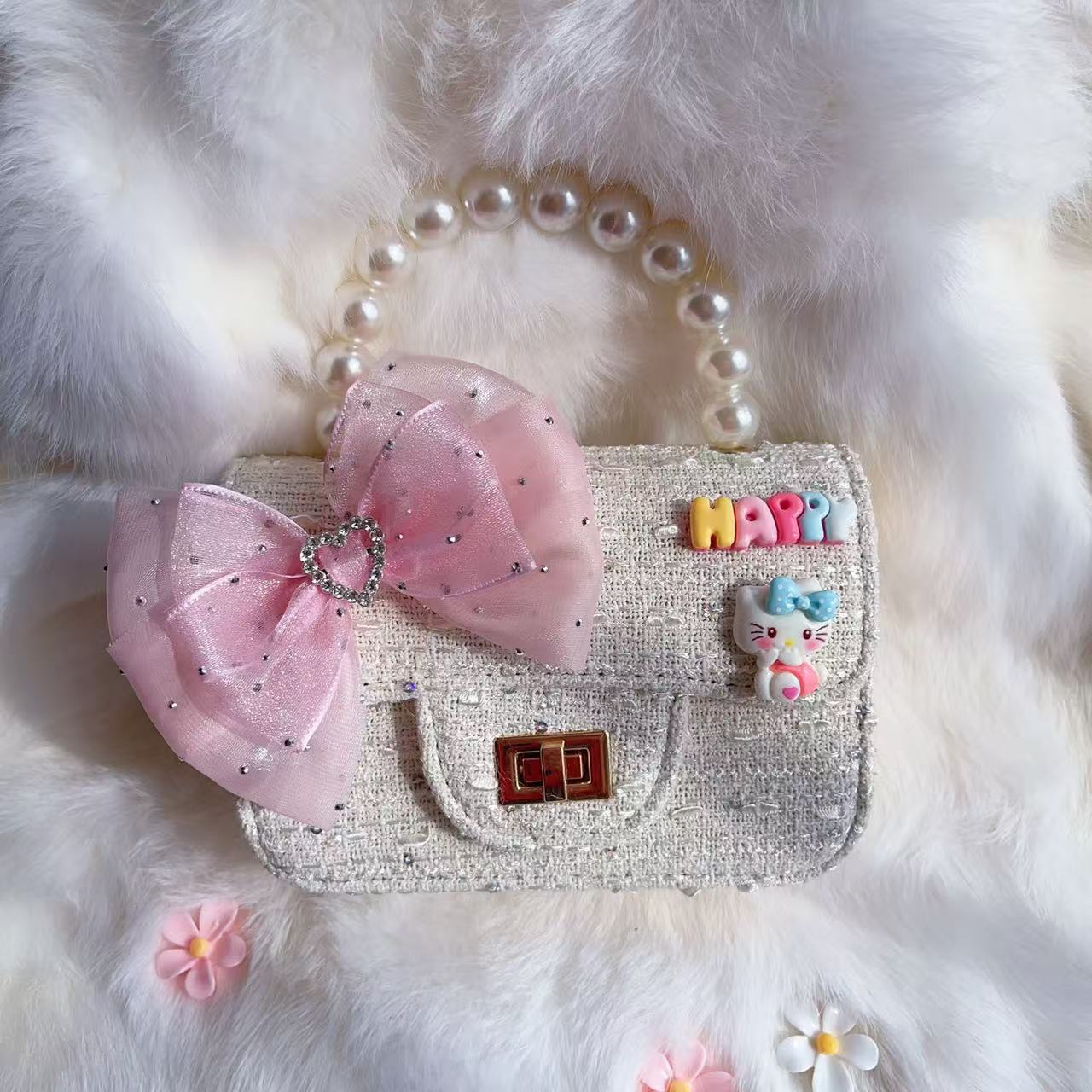 Nuevo tipo de bolsos para niños, bolsos de moda, bolsos de princesa de viento, bolsos portátiles lindos para chicas, bolsos de red para bebés.