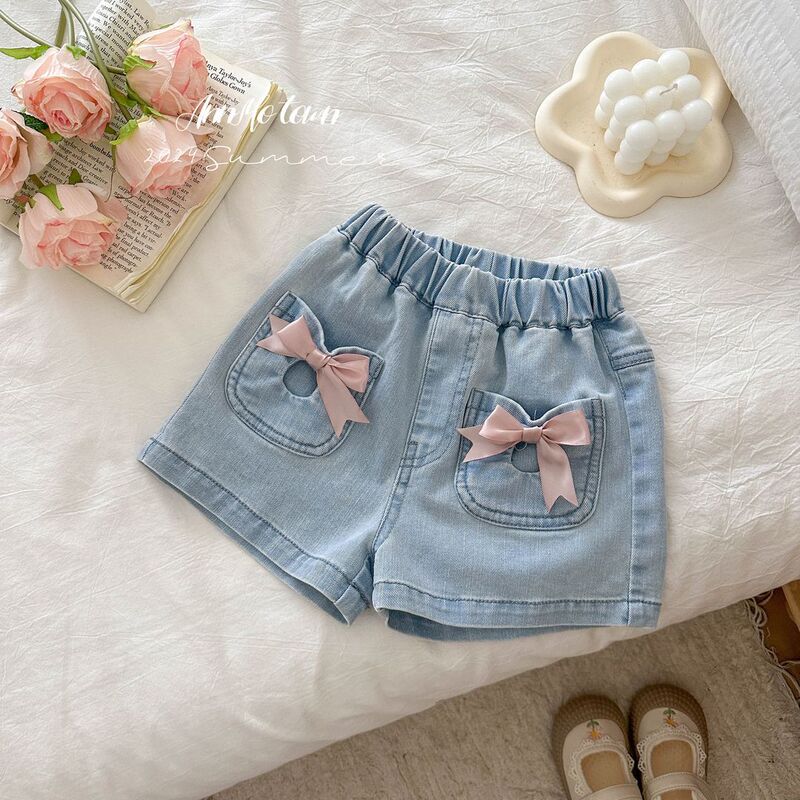 2025 Girls Summer New Style Shorts Girls Summer Versatile Pants Baby Girl Fashionable Cute Jeans