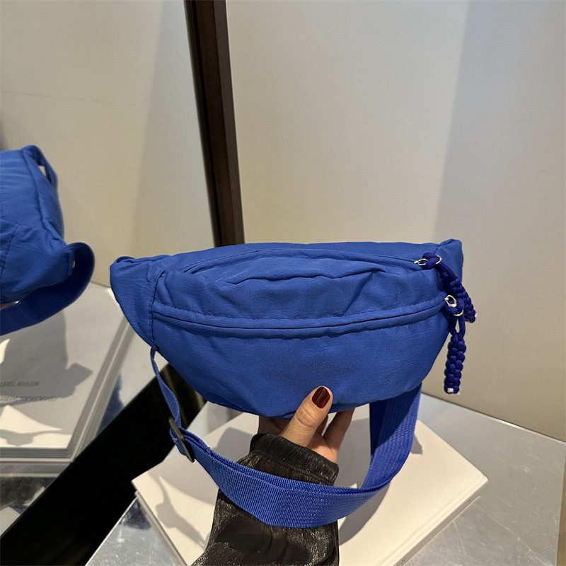 Casual Simple Shoulder Bag Crossbody Chest Bag Casual Bag Women's 2024 Summer New Fashionable Sports Niche Waist Bag