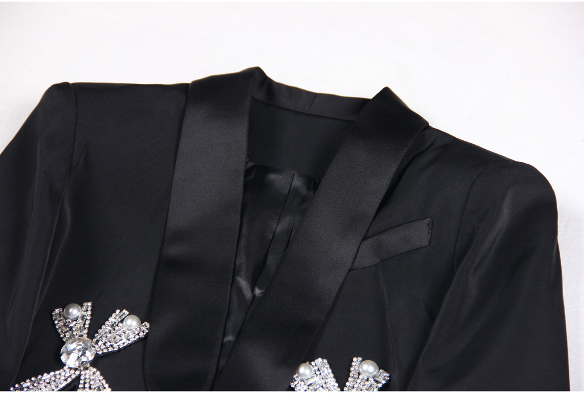 Dames mantelpak met rok elegante lange mouwen herfstset_voghion.com