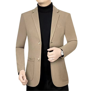 2025 New High-end Men's Spring and Autumn Suit Coat Middle-aged Casual All-match Comfortable Business Non-ironing Anti-wrinkle Single-western