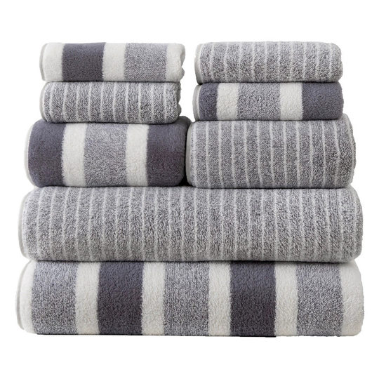 Cross-border wide 8-piece towel bath towel square coral fleece double-sided padded towel soft absorbent adult bath towel