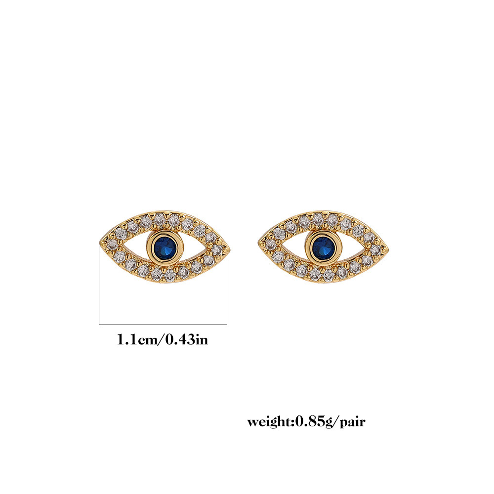 2021 Fashion New Style Ethnic Style Eyes Zircon Earrings Factory Direct Wholesale Foreign Trade Jewelry display picture 1