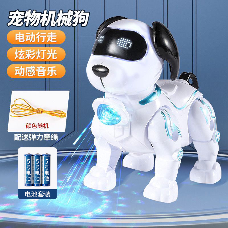 Los niños tiran de cuerda robot gato simulación camina maquinaria de mascota gatito bebé acompañante juguete luz música