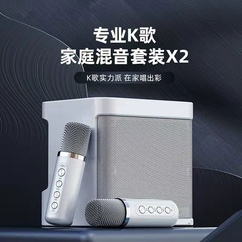 YS-203 クロスワイヤレス Bluetooth 屋外カラオケ ホームエンターテイメント 良い音質 音声変更 KTV スピーカー オールインワン マイク ブルー|undefined