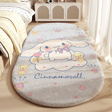 可爱仿羊绒地毯卡通动漫卧室床边毯柔软舒适隔凉脚垫飘窗垫可代发