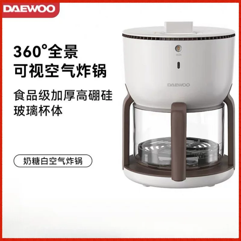 大宇 油炸锅 新型 家用 小型 智能 玻璃 电炸锅 多功能 全自动 加热 可视化