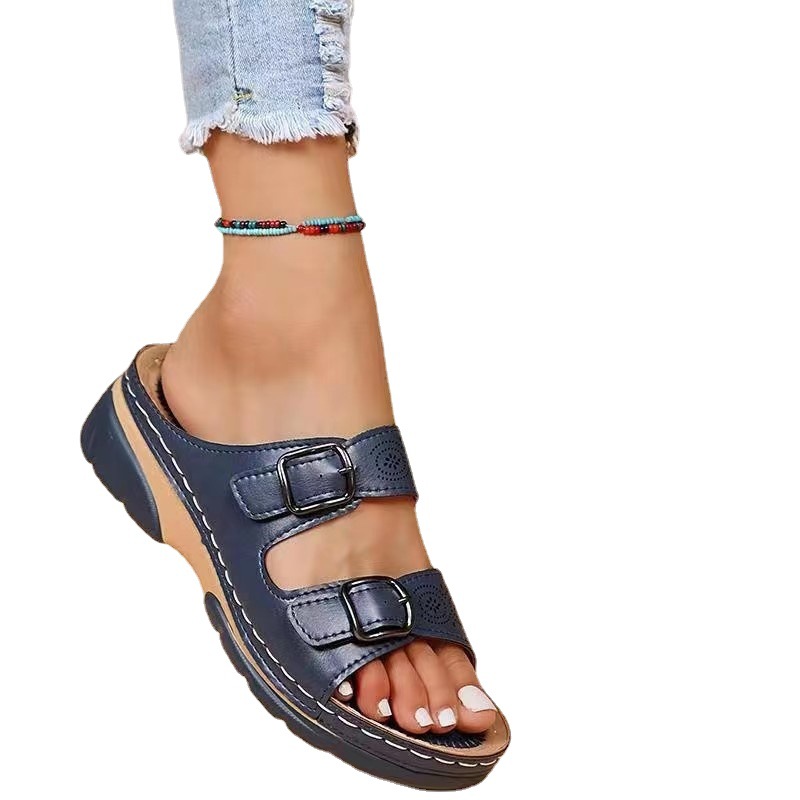 summer sandals platform wedge heel for leisure