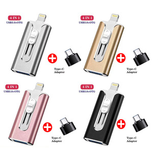 USB-накопитель OTG «четыре в одном» для мобильного телефона, 2 ТБ, трансграничный USB-накопитель, подходящий для мобильного телефона и компьютера Apple, USB-накопитель 64g128g256g