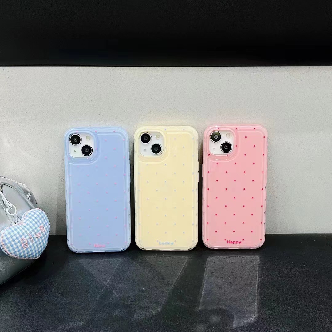 Ins simple punto de onda de color sólido para 14ProMax funda para teléfono móvil iPhone12/13 Apple 15 hembra 14 cáscara de gelatina