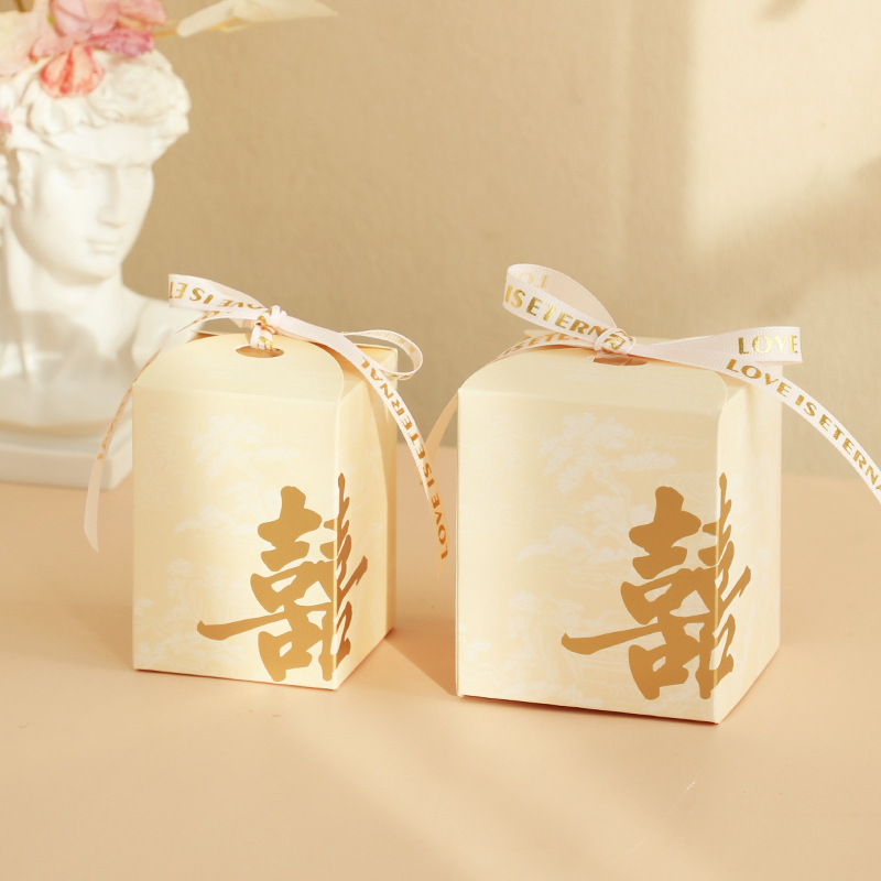 Nueva caja de azúcar de boda caja de azúcar de nicho de alto nivel sensación de boda creativa caja de regalo caja de cartón