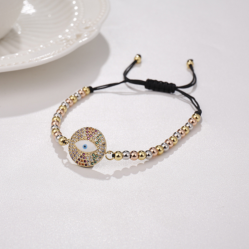 Fashion Devilu0027S Eye Copper Bracelets Inlay Zircon Copper Bracelets