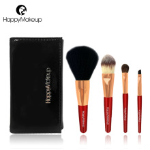 Happymakeup现货4支脸部化妆刷便携小套 软毛粉底刷腮红刷眼影刷