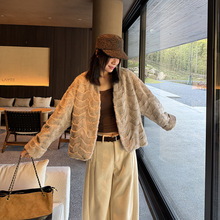 『琉璃月光』進口貂天然水貂皮草短款V领轻奢月牙轻盈保暖外套