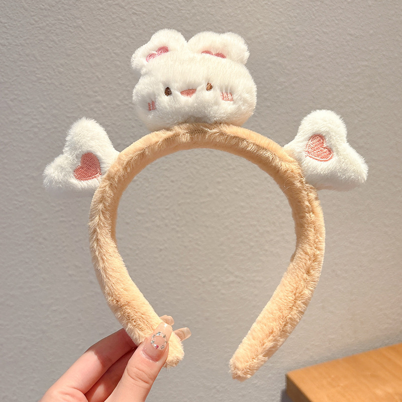 Otoño y invierno peluche bandeja de cabello lavado de la cara aplicación máscara especial de prensado bandeja de cabello paquete de cabello pato amarillo dibujos animados toque de cabello agujero de cabello