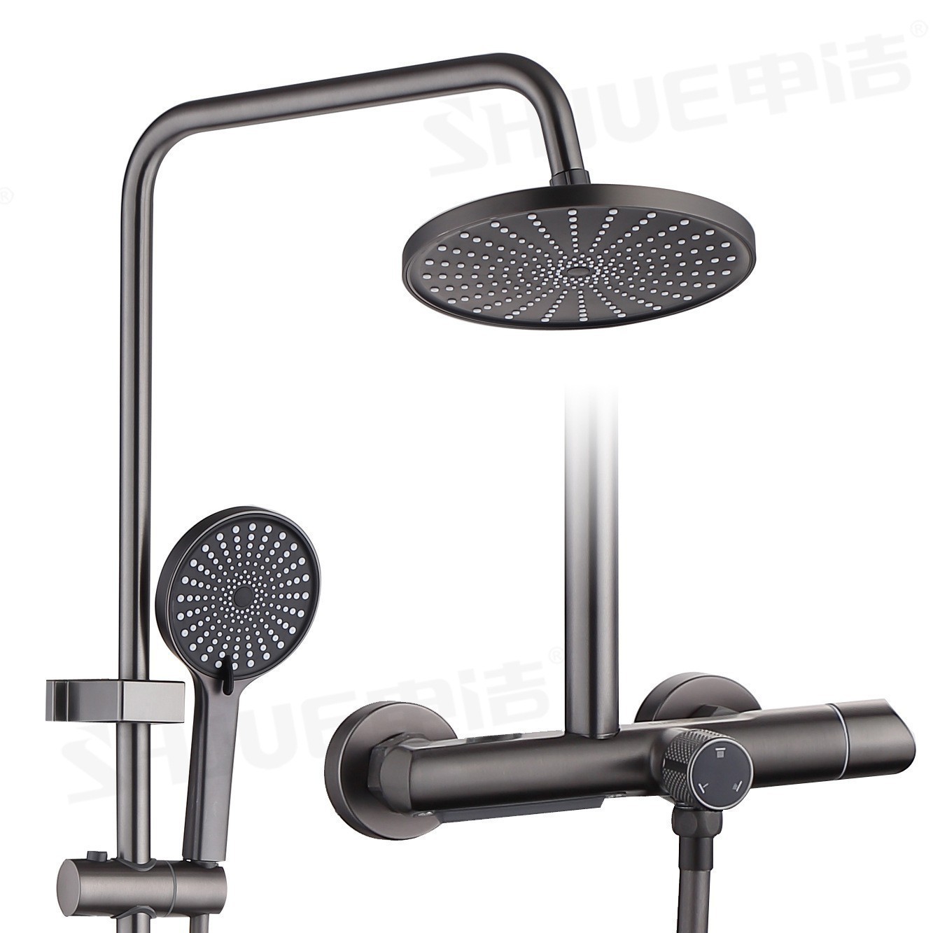 Mayorista simple bronce moderno cuatro series ducha de ducha de ducha de baño presurizado casero ducha de ducha de ducha de un conjunto completo