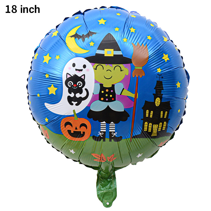 Bola de 18 pulgadas globo de aluminio de Halloween fantasma Festival cráneo calabaza Halloween tema Fiesta escena decoración globo