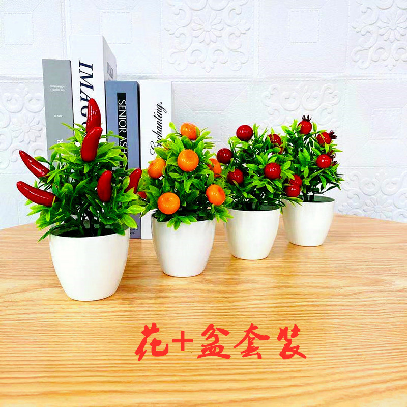 Fruta artificial en maceta flor artificial espuma fruta Qingming fruta flor artificial al por mayor suministro transfronterizo