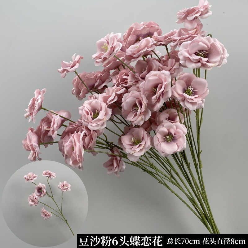 婚庆粉色系花材单只玫瑰牡丹假花结婚现场婚礼布置装饰花|undefined