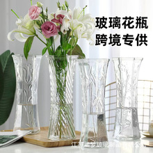 玻璃花瓶透明水养富贵竹百合鲜花瓶大号客厅插花摆件水培