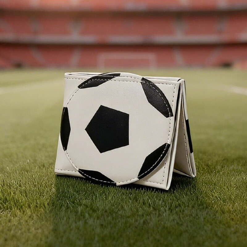 Rfid Anti-Theft Brush Pu Leather Football Wallet Men's Wallet