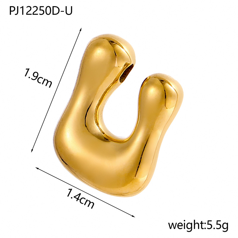 6g Weight Pendant Jewelry Making Type DIY Ornament Accessories Classification 1 Piece Quantity 304 Stainless Steel Material Letter Pattern All Seasons Season Plating Design Classic Style Style 1 Piece 304 Stainless Steel Letter Pendant DIY Ornament Accessories 22