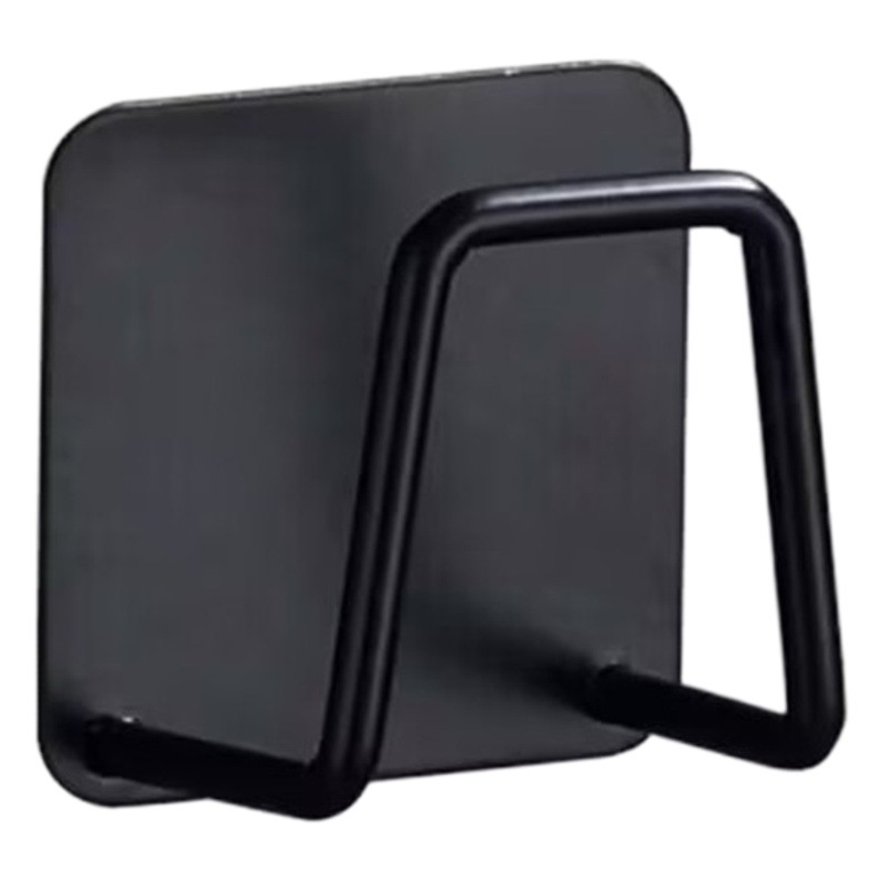 Venta al por mayor de acero inoxidable negro ponche-fregadero libre esponja drenaje rack bola de acero trapo esponja rack de almacenamiento