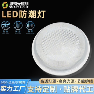 Engineering Lighting Led Oval Moisture-Proof Lamp Bathroom Waterproof and Anti-Fog Ceiling Lamp Balcony Aisle Dust-Proof and Moisture-Proof Lamp