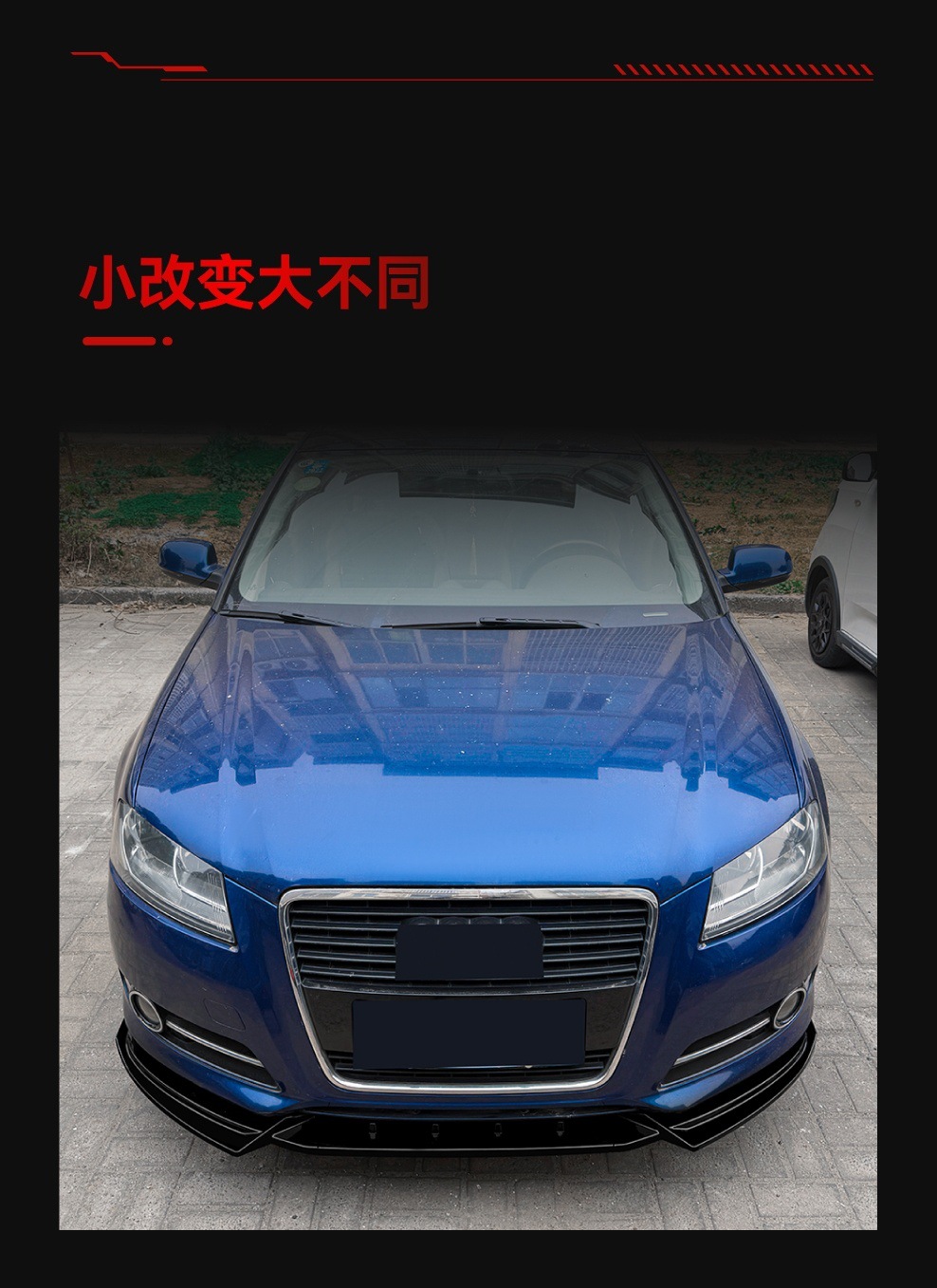 Applicable to 2008-2012 Audi A3 8P Late-Model Standard Version Front Lip, Front Spoiler, Corner Spoiler, and Body Kit Modification Parts