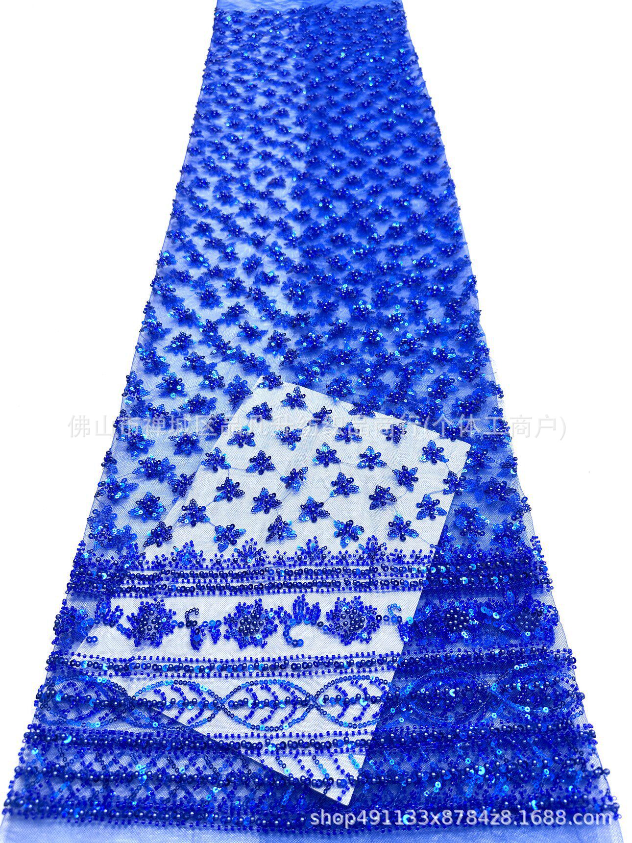Moda vestido de noche especial bordado tela de perlas de sequilla tela de flor de fabricación directa de ropa de gama alta
