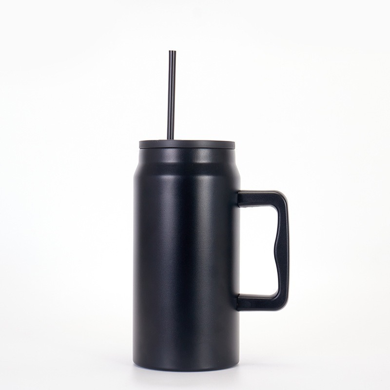 Transfronterizo simple 304 taza de aislamiento de acero inoxidable 50oz taza de hielo de gran capacidad taza de agua de paja portátil al aire libre