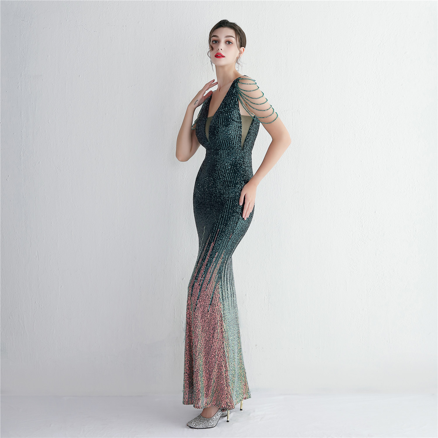 D9449 1720K VÁY ĐẦM LIỀN THÂN DỰ TIỆC NỮ YIEOUBA DÁNG ÔM BODY GỢI CẢM SEXY THỜI TRANG NỮ G05 SẢN PHẨM MỚI