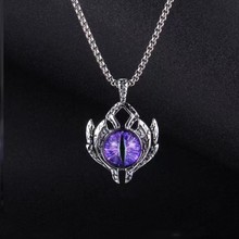 潮流复古男士夜光合金饰品 学生个性恶魔之眼潮男高级感痞帅项链