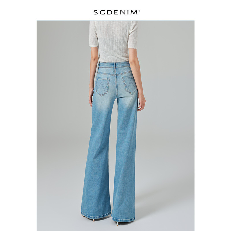 French-Style Relaxed Vibe/High-Waisted Slightly Wide-Leg Jeans for Women, Straight-Leg Flared Pants, Stretchy and Loose, New Spring/Summer 2026 Collection French-Style Relaxed Vibe/High-Waisted Slightly Wide-Leg Jeans for Women, Straight-Leg Flared Pants, Stretchy and Loose, New Spring/Summer 2026 Collection