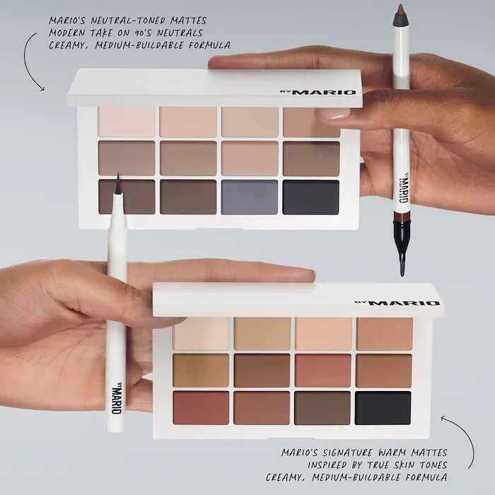 Makeup by Mario Neutrals/Original 12-Color Cool Color Palette Mario Eyeshadow Palette