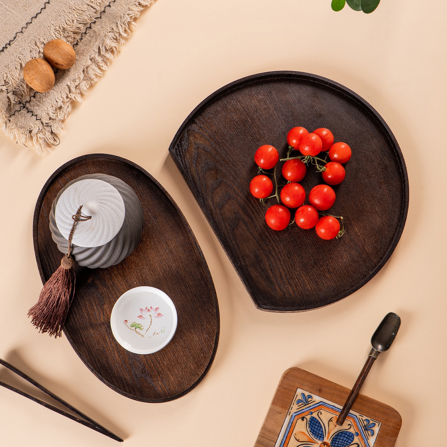 Venta directa de fábrica Fraxinus Fraxinus Fraxinus, plato grande, plato grande, bandeja de té japonesa, vajilla de hotel, plato de fruta, plato de almacenamiento