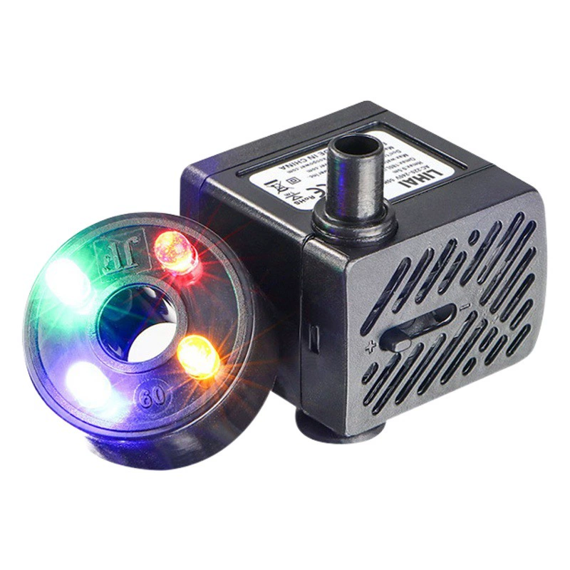 Светодиодный фонарь ремесла фильтр для аквариума бассейн фонтан погружной насос Европейский стандарт Британский стандарт оптовая продажа миниатюрный водяной насос